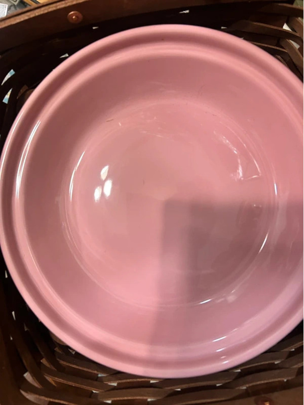 Longaberger Pink Grandma Bonnie’s 10” pie plate